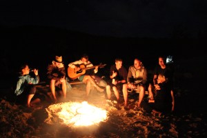 campfires on the beach